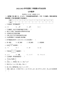 辽宁省铁岭市西丰县2022-2023学年七年级下学期期末数学试题（含答案）