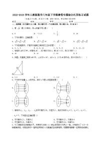 2022-2023学年人教版数学八年级下学期暑假专题综合巩固练习试题