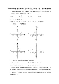 2022-2023学年云南省昆明市西山区八年级（下）期末数学试卷