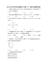 2022-2023学年北京市朝阳区八年级(下)期末考试数学试卷(含解析)