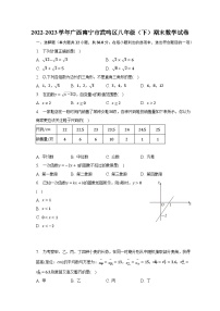 2022-2023学年广西南宁市武鸣区八年级（下）期末数学试卷（含解析）