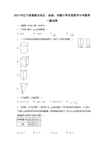 2023年辽宁省盘锦市光正、实验、兴隆中学多校联考中考数学一模试卷（含解析）