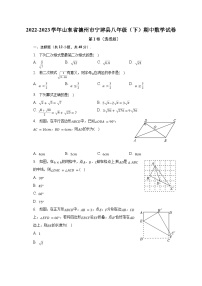 2022-2023学年山东省德州市宁津县八年级（下）期中数学试卷（含解析）