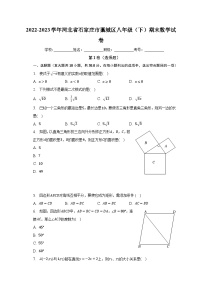 2022-2023学年河北省石家庄市藁城区八年级（下）期末数学试卷（含解析）