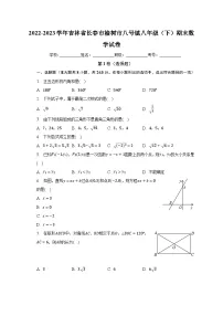 2022-2023学年吉林省长春市榆树市八号镇八年级（下）期末数学试卷（含解析）