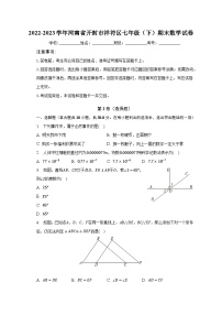 2022-2023学年河南省开封市祥符区七年级（下）期末数学试卷（含解析）