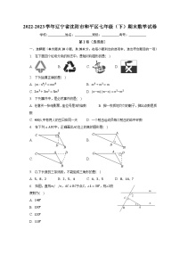 2022-2023学年辽宁省沈阳市和平区七年级（下）期末数学试卷（含解析）