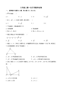 八年级上学期第一次月考数学试卷