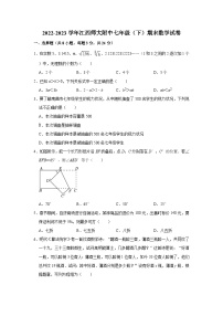 2022-2023学年江西师大附中七年级（下）期末数学试卷