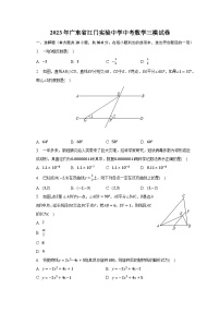 2023年广东省江门实验中学中考数学三模试卷（含解析）