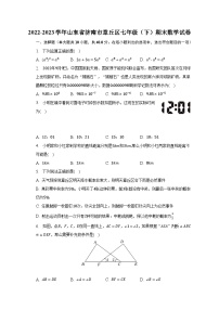 2022-2023学年山东省济南市章丘区七年级（下）期末数学试卷