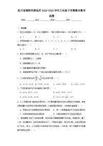 四川省绵阳市游仙区2022-2023学年八年级下学期期末数学试题（含解析）