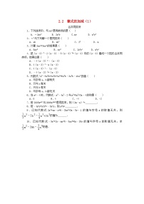 初中数学2.1 整式课后测评