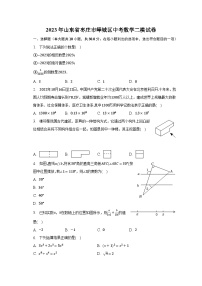 2023年山东省枣庄市峄城区中考数学二模试卷（含解析）