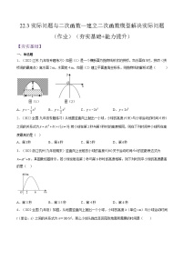 初中数学22.3 实际问题与二次函数精品课后练习题