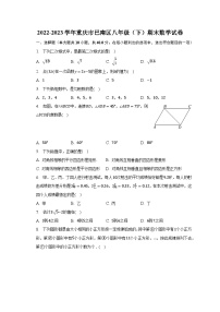 2022-2023学年重庆市巴南区八年级（下）期末数学试卷（含解析）