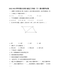 2022-2023学年重庆市两江新区八年级（下）期末数学试卷（含解析）