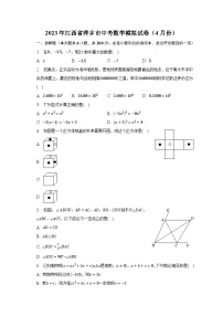 2023年江西省萍乡市中考数学模拟试卷（4月份）（含解析）