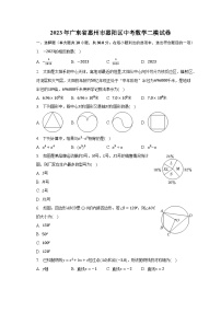 2023年广东省惠州市惠阳区中考数学二模试卷（含解析）