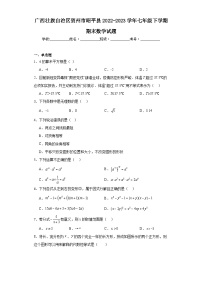 广西壮族自治区贺州市昭平县2022-2023学年七年级下学期期末数学试题（含解析）