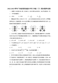 2022-2023学年广东省深圳高级中学八年级（下）期末数学试卷（含解析）