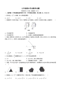 辽宁省沈阳市法库县2022-2023学年九年级上学期期末数学试题（含答案）