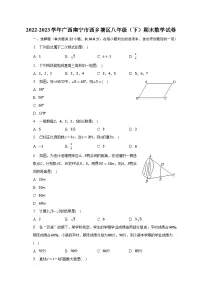 2022-2023学年广西南宁市西乡塘区八年级(下)期末数学试卷(含解析)