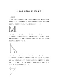 北师大版八年级上册第一章 勾股定理3 勾股定理的应用课时训练