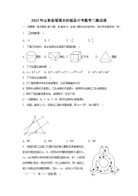 2023年山东省淄博市沂源县中考数学二模试卷（含解析）