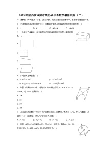 2023年陕西省咸阳市武功县中考数学模拟试卷（二）（含解析）