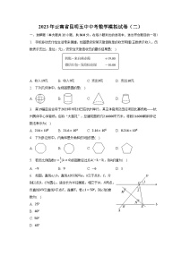 2023年云南省昆明五中中考数学模拟试卷（二）（含解析）