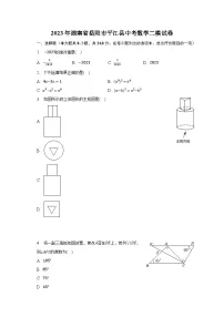 2023年湖南省岳阳市平江县中考数学二模试卷（含解析）