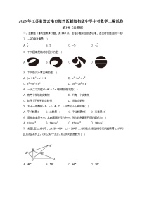 2023年江苏省连云港市海州区新海初级中学中考数学二模试卷（含解析）