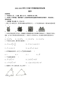 河南省信阳市平桥区信钢学校等5校2022-2023学年八年级下学期3月月考数学试题（含答案）