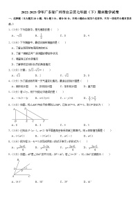 广东省广州市白云区2022-2023学年七年级下学期期末数学试卷（含答案）