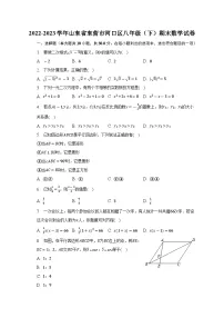 山东省东营市河口区2022-2023学年八年级下学期期末数学试卷(含答案)