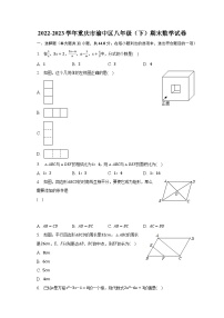 2022-2023学年重庆市渝中区八年级（下）期末数学试卷（含解析）