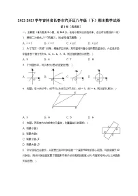 2022-2023学年吉林省长春市汽开区八年级(下)期末数学试卷(含解析)