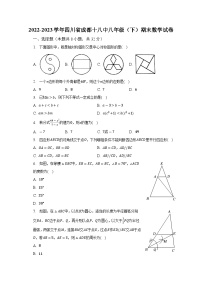 2022-2023学年四川省成都十八中八年级（下）期末数学试卷（含解析）