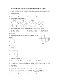 2023年湖北省武汉一中中考数学模拟试卷（6月份）（含解析）