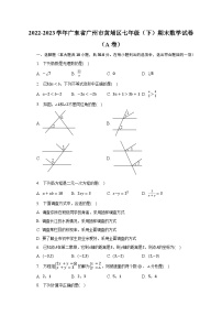 2022-2023学年广东省广州市黄埔区七年级（下）期末数学试卷（A卷）（含解析）