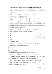 2023年四川省乐山市市中区中考数学适应性试卷（含解析）