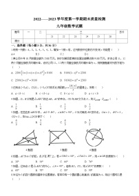 河北省秦皇岛市昌黎县2022-2023学年九年级上学期期末数学试题（含答案）