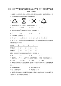 2022-2023学年浙江省宁波市北仑区八年级（下）期末数学试卷（含解析）