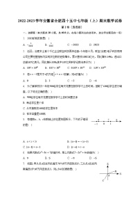 2022-2023学年安徽省合肥四十五中七年级（上）期末数学试卷（含解析）