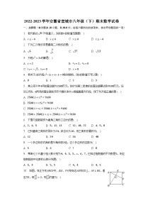 2022-2023学年安徽省宣城市八年级（下）期末数学试卷（含解析）