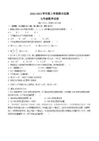 安徽省蚌埠市蚌山区2022-2023学年七年级上学期期末数学试题（含答案）