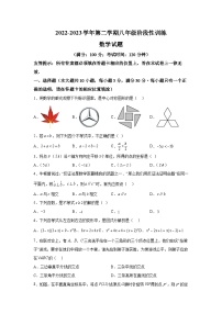 福建省宁德市屏南县2022-2023学年八年级下学期期中阶段性训练数学试卷(含解析)