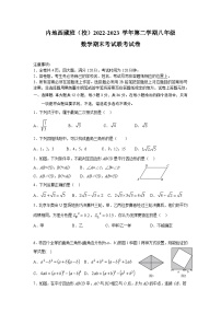 湖北省武汉市内地西藏班联考2022-2023学年八年级下学期期末考试数学试卷(含答案)