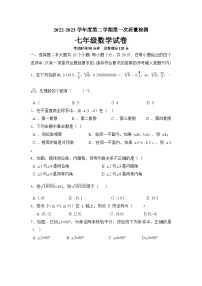 辽宁省葫芦岛市绥中县2022-2023学年七年级下学期期中质量监测数学试卷(含答案)